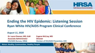 HRSA Ending HIV Epidemic Listening Sessions and Federal Staff Participation