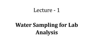Water Sampling for Lab Analysis