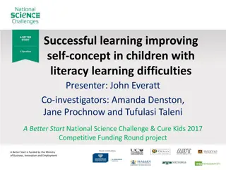 Improving Self-Concept in Children with Literacy Learning Difficulties