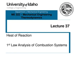 Mechanical Engineering Thermodynamics: Heat of Reaction Analysis