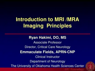MRI and MRA Imaging Principles