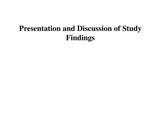Effective Presentation and Discussion of Study Findings