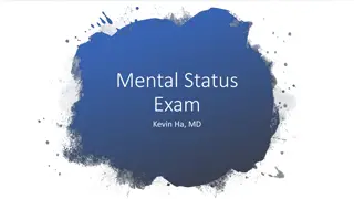 Components of Mental Status Exam