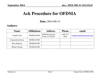 Efficient Acknowledgement Procedures for OFDMA Networks