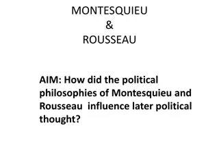 Influential Political Philosophies of Montesquieu and Rousseau