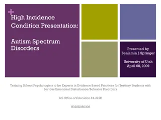 Autism Spectrum Disorders in Education Settings