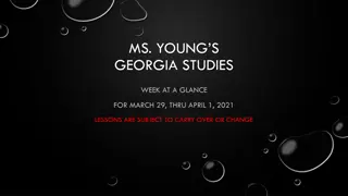 Georgia Studies Week at a Glance: March 29-April 1, 2021