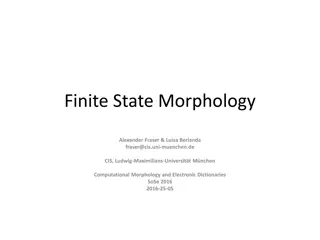 Finite State Morphology and SFST Programming Language Overview