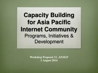 Capacity Building for Asia Pacific Internet Community Programs & Initiatives