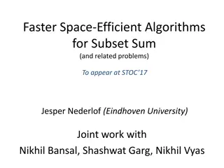 Efficient Algorithms Subset Sum