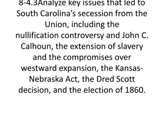 Causes of South Carolina Secession and Civil War Tensions