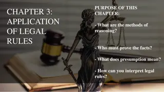 Methods of Reasoning and Burden of Proof in Legal Application