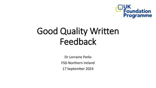 Effective Strategies for Providing Written Feedback in Professional Development