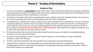Key Guidelines for Nomination Scrutiny Process by Returning Officers