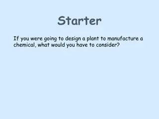 Designing Chemical Manufacturing Plants for Efficiency