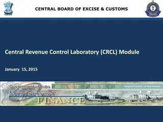Customs and Excise Module for Laboratory Management and Testing Processes