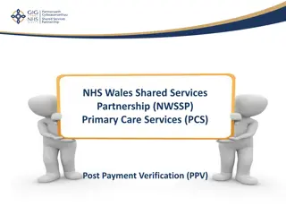 NHS Wales NWSSP Primary Care Services Post Payment Verification Process