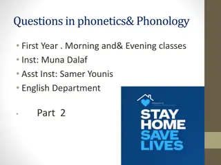Phonetics and Phonology: Key Concepts and Definitions