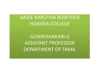 Assistant Professor at Hajee Karutha Rowther Howdia College | Linguistics Studies