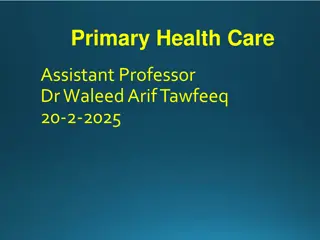 Primary Health Care Learning Objectives and Definitions by Dr. Waleed Arif Tawfeeq