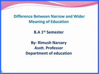 Difference Between Narrow and Wider Meaning of Education: Explained