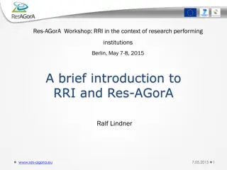 Responsible Research and Innovation (RRI) in European Context