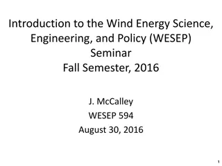 Wind Energy Seminar Fall 2016 Overview