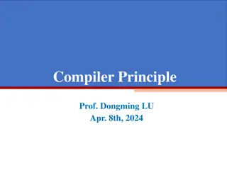 Compiler Principles and Intermediate Code