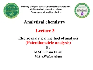 Potentiometric Analysis Methods in Analytical Chemistry
