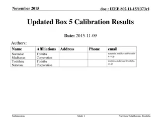Calibration Results for IEEE 802.11-15/1373r1 - November 2015 Update