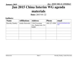 IEEE 802.11-15/0204r1 January 2015 China Interim WG Agenda Materials