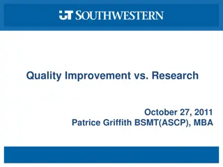 Quality Improvement Vs. Research in Healthcare