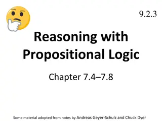 Propositional Logic Reasoning: Rules, Inference, and Resolution