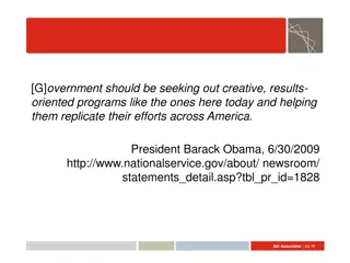 Innovative Approaches to Program Evaluation and Replication