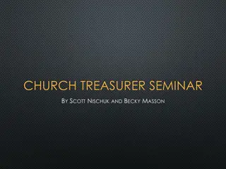 Church Treasurer Seminar: Tasks, Laws, and Policies