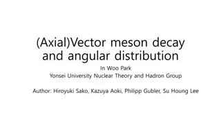 Angular Distribution of Axial Vector Meson Decay