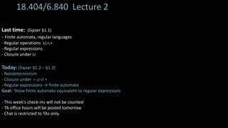 Nondeterministic Finite Automata and Regular Expressions in Computer Science
