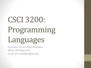 Programming Languages