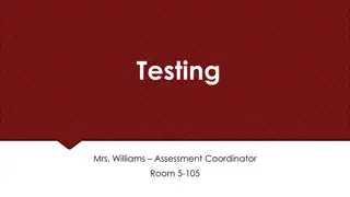 Assessment Coordinator Room 5-105 Testing Information