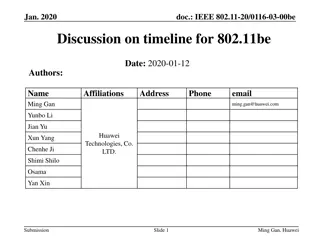Discussion on Timelines for IEEE 802.11be Development
