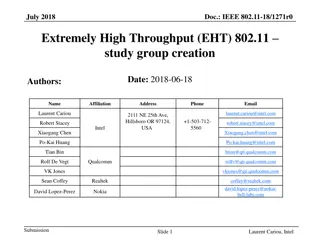 IEEE 802.11-18/1271r0 Study Group Creation for Enhanced Throughput