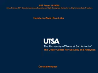 Zeek Hands-on Labs for Cyberinfrastructure Expertise on High-throughput Networks