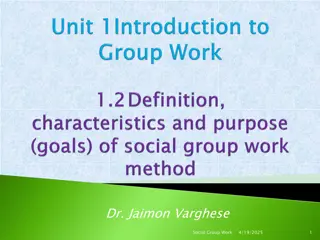 Social Group Work for Enhancing Social Functioning