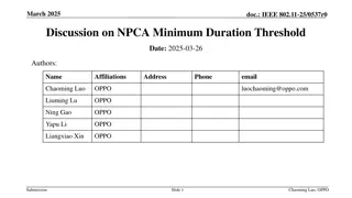 IEEE 802.11-25/0537r0 Discussion on NPCA Minimum Duration Threshold