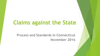 Connecticut Claims Against the State Process and Standards 2016