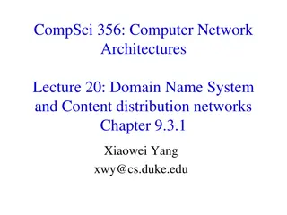 Computer Network Architectures: Understanding Domain Name System (DNS) and Content Distribution Networks