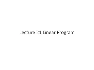 Linear Program Duality and Algorithms