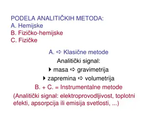 Analytical Methods in Chemistry and Physics