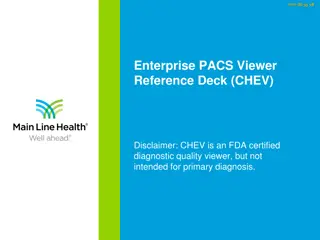 CHANGE HEALTHCARE ENTERPRISE VIEWER REFERENCE DECK - PACS Viewer Disclaimer