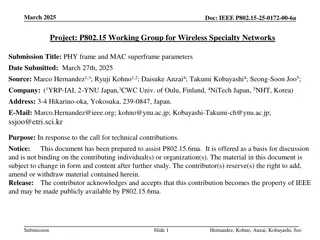 IEEE P802.15-25-0172-00-6a: Wireless Networks PHY and MAC Parameters